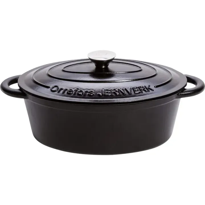 Orrefors Jernverk Enamelled Oval Iron Pan 3.5L - LT54010 (N0002)